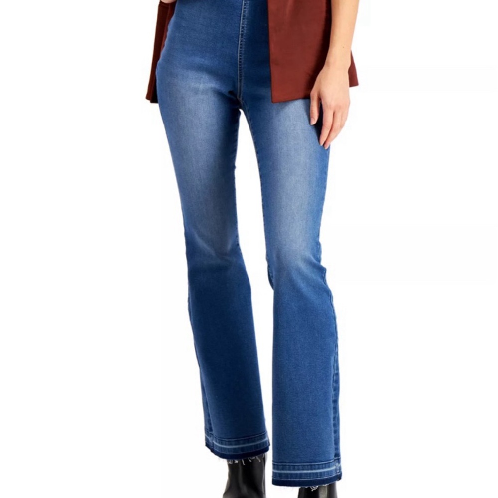 Women's High Rise Pull-On Flare Jeans, Created for Macy's